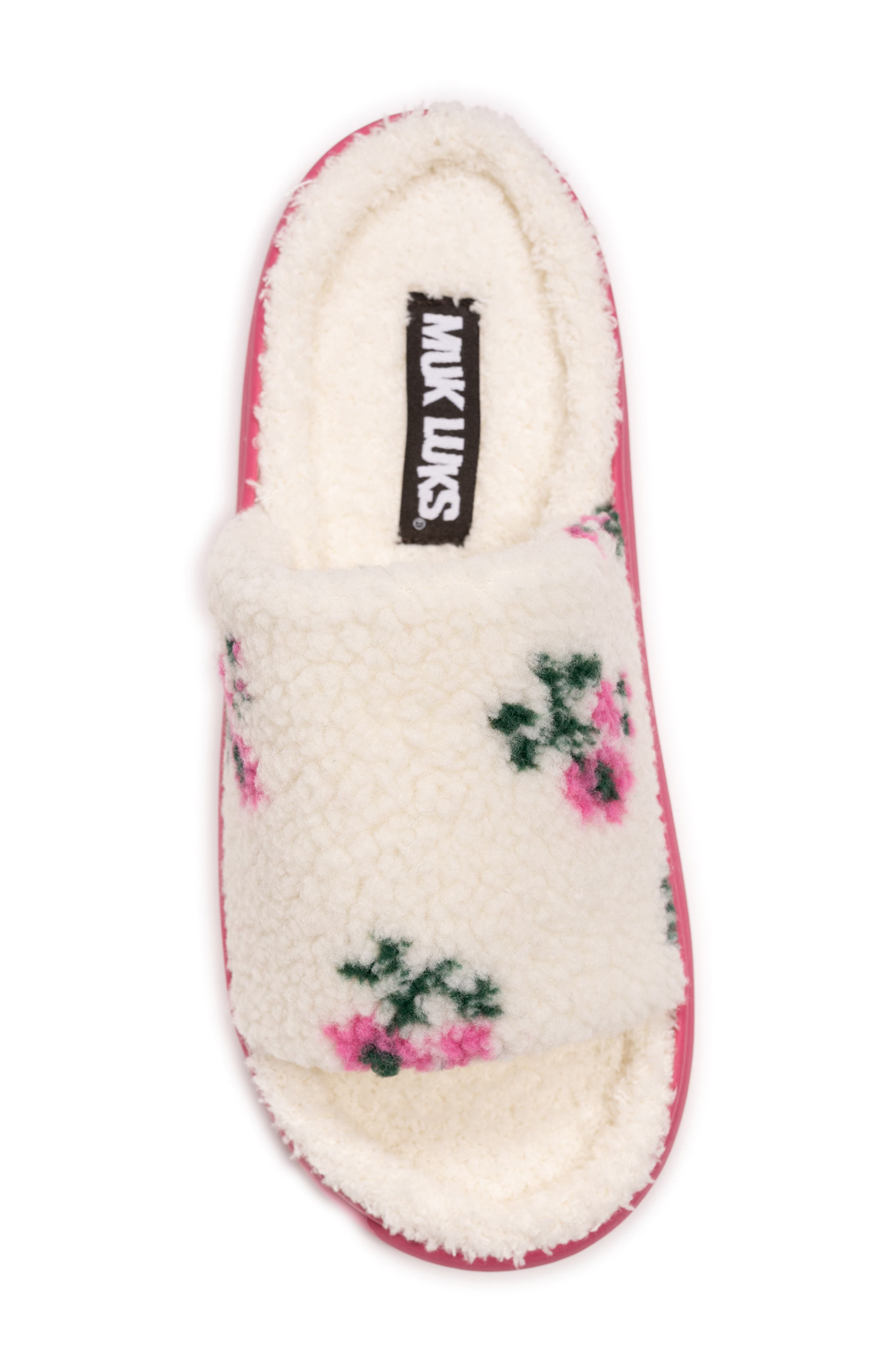 Marsai Faux Shearling Slipper, Alternate, color, PINK FLORAL
