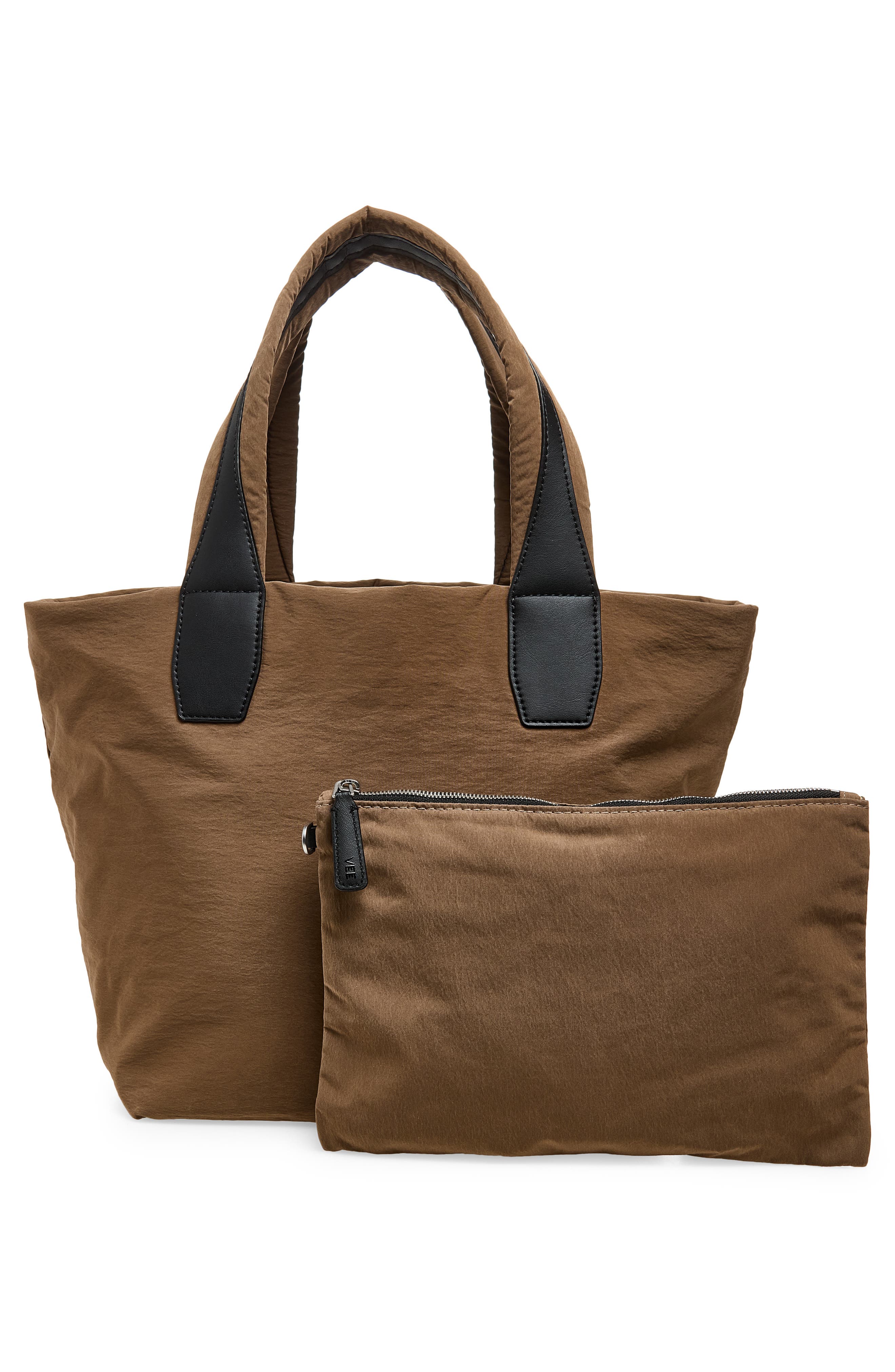 VeeCollective Small Essence Canvas Tote, Alternate, color, Mink Trench Brown
