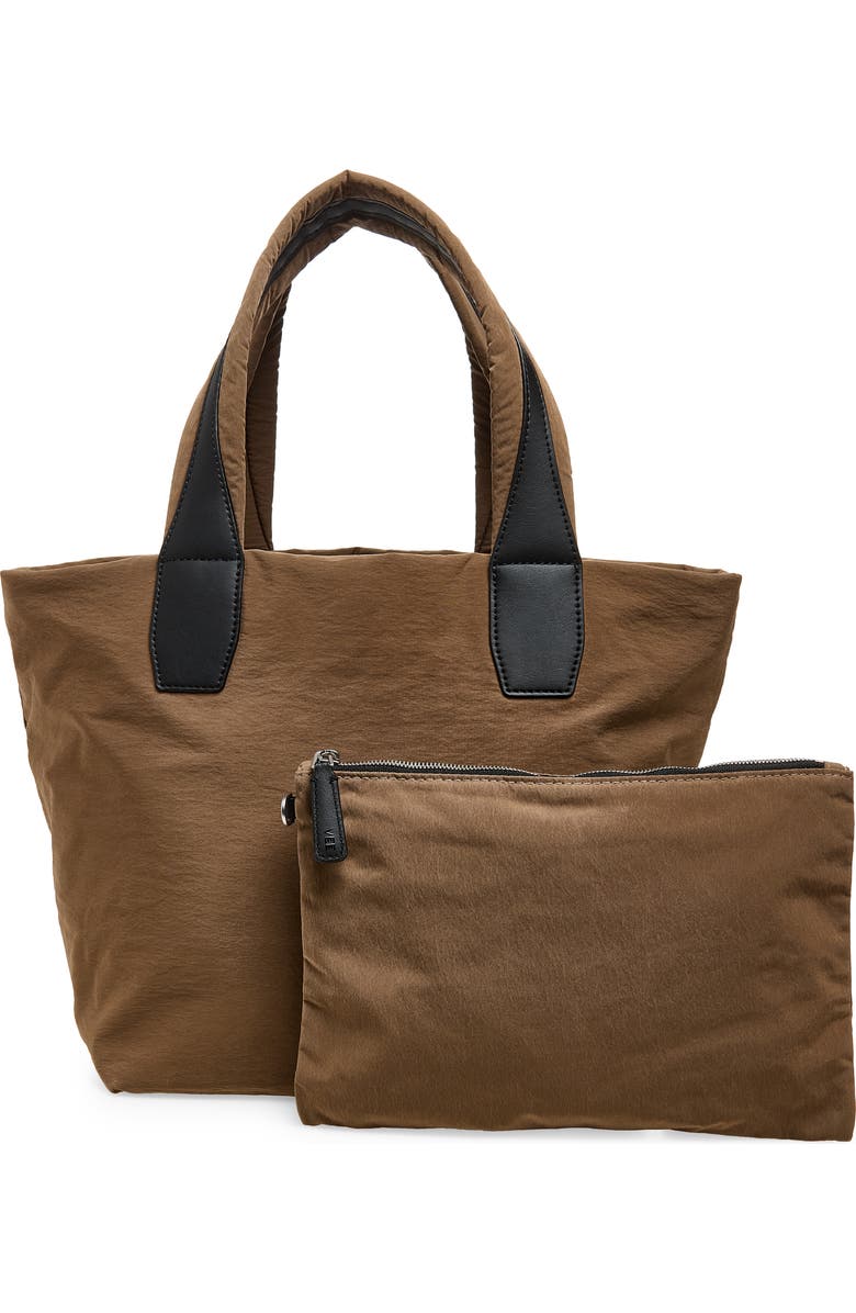 VeeCollective Small Essence Canvas Tote, Alternate, color, Mink Trench Brown