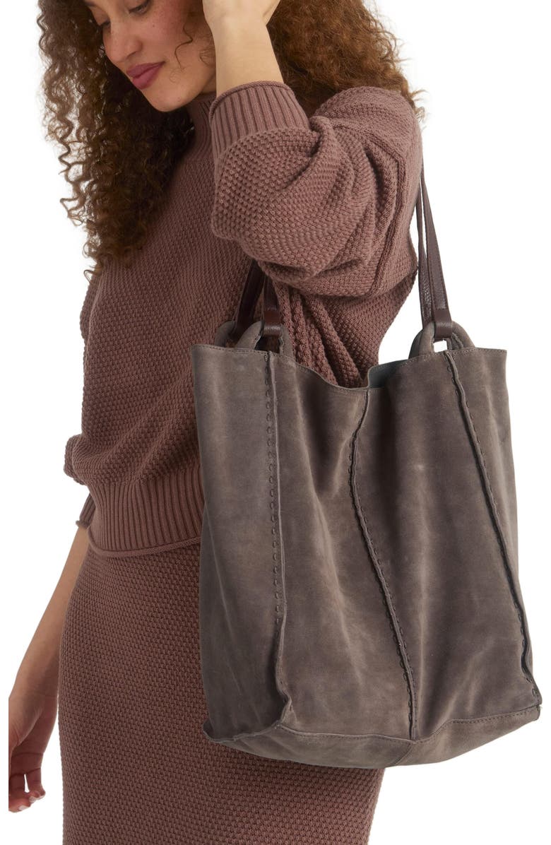 The Sak Los Feliz Tall Tote Bag, Alternate, color, Sand Suede