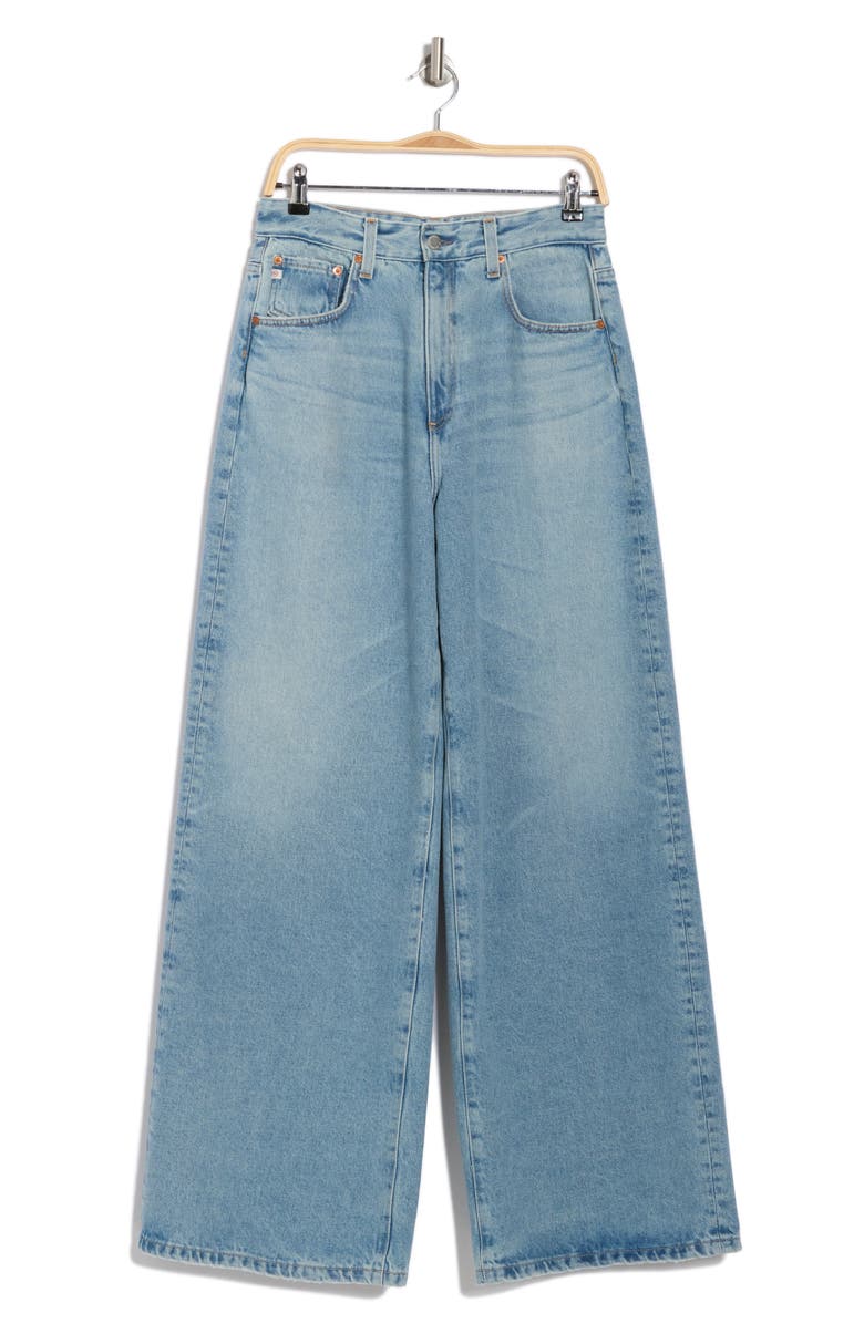 AG Deven High Waist Wide Leg Jeans, Alternate, color, 17 Years West Lake