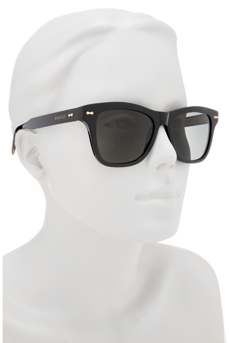 53mm Round Sunglasses, Alternate, color, BLACK BLACK GREY