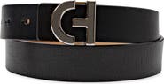 Cole Haan Logo Plaque Leather Belt