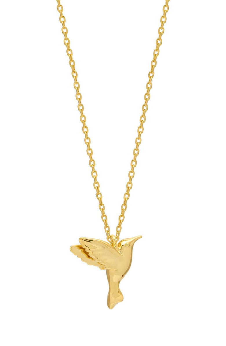 Estella Bartlett Hummingbird Pendant Necklace, Alternate, color, Gold