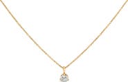 Haus of Brilliance 14K Yellow Gold 3/8 Cttw 3 Prong Martini Set Diamond Solitaire Pendant Necklace