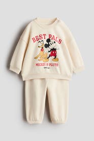 H&M 2-piece Printed Sweatshirt Set