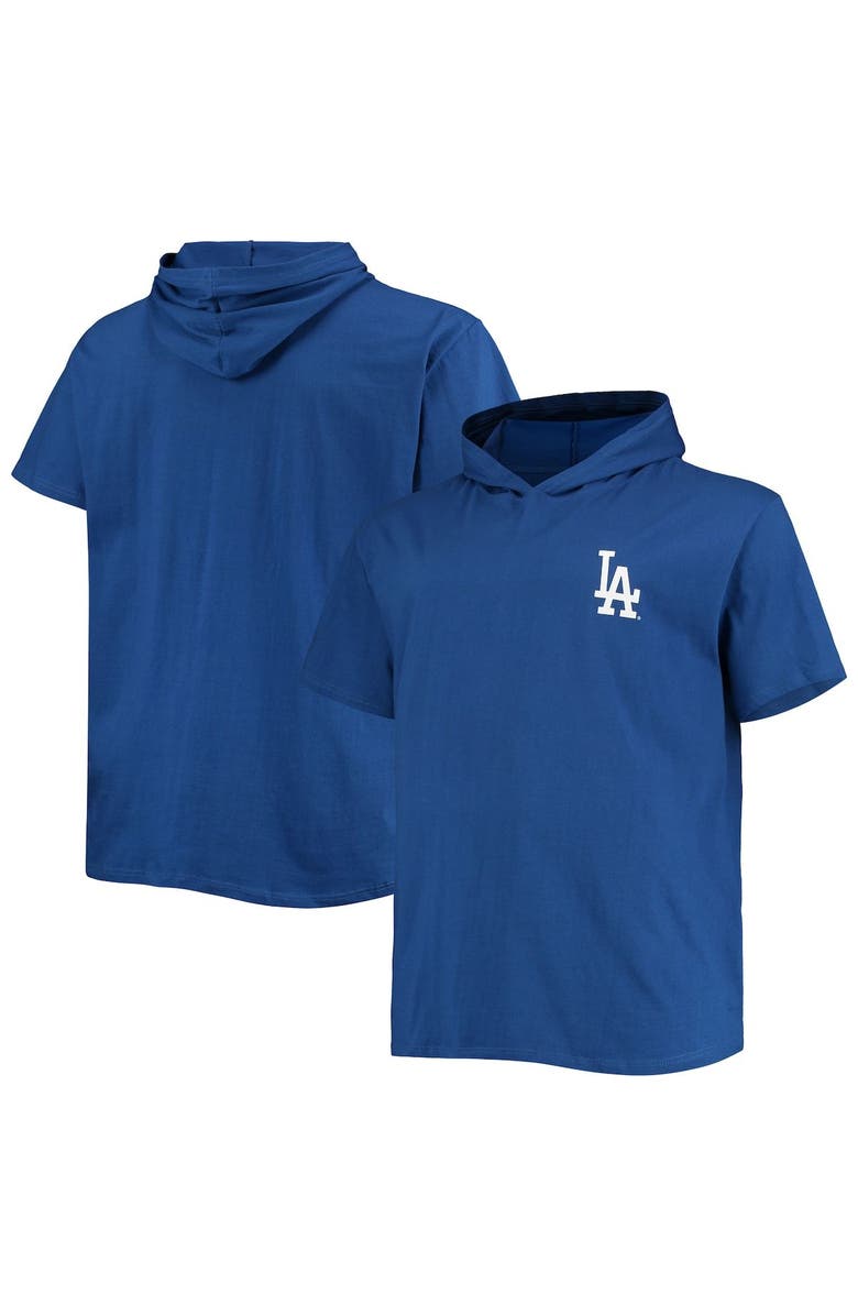 PROFILE Men's Royal Los Angeles Dodgers Big & Tall Jersey Short Sleeve Pullover Hoodie T-Shirt, Main, color, 