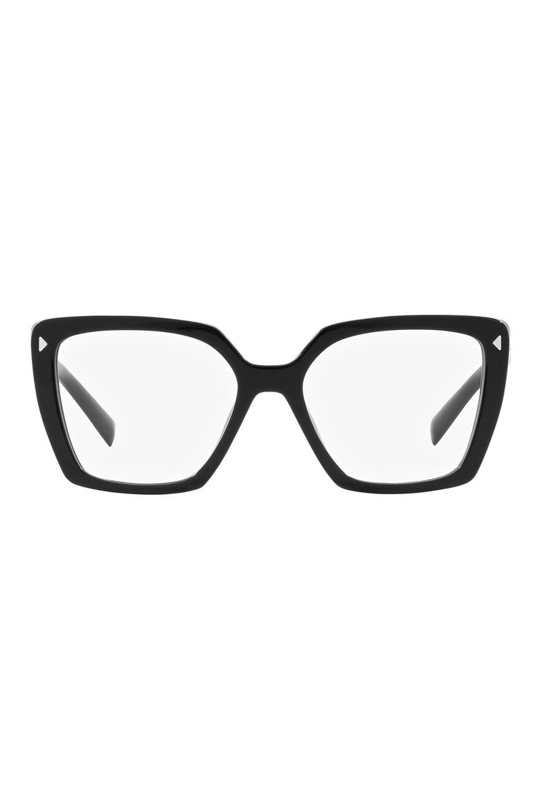 53mm Square optical glasses, Main, color, BLACK