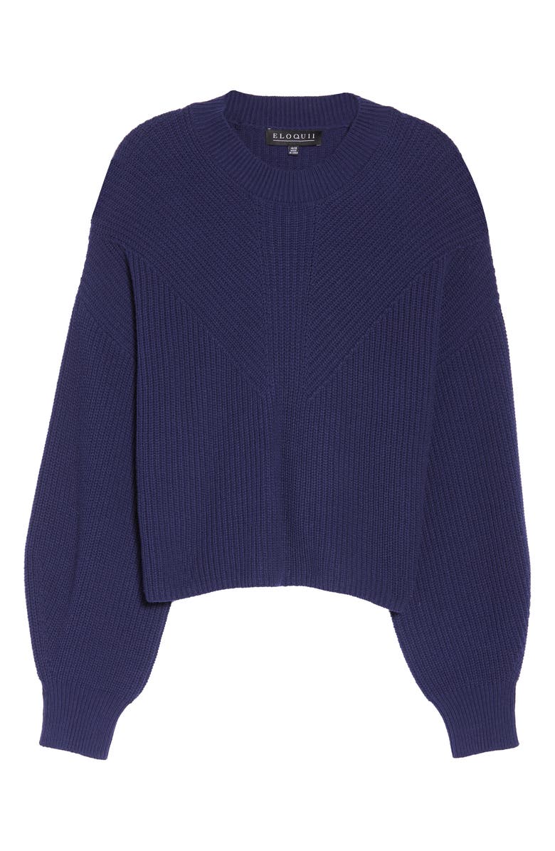 ELOQUII Bishop Sleeve Sweater, Alternate, color,