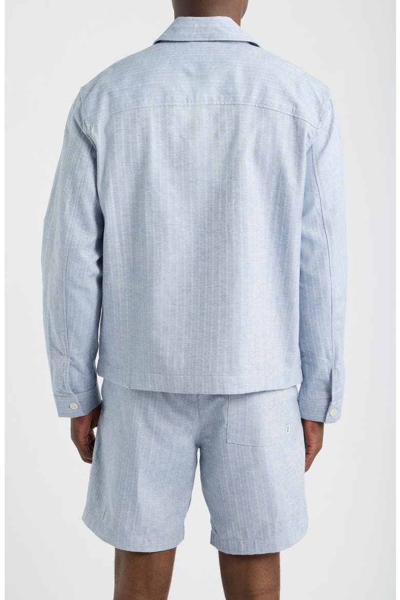 Eldon Cotton & Linen Herringbone Jacket, Alternate, color, LIGHT BLUE