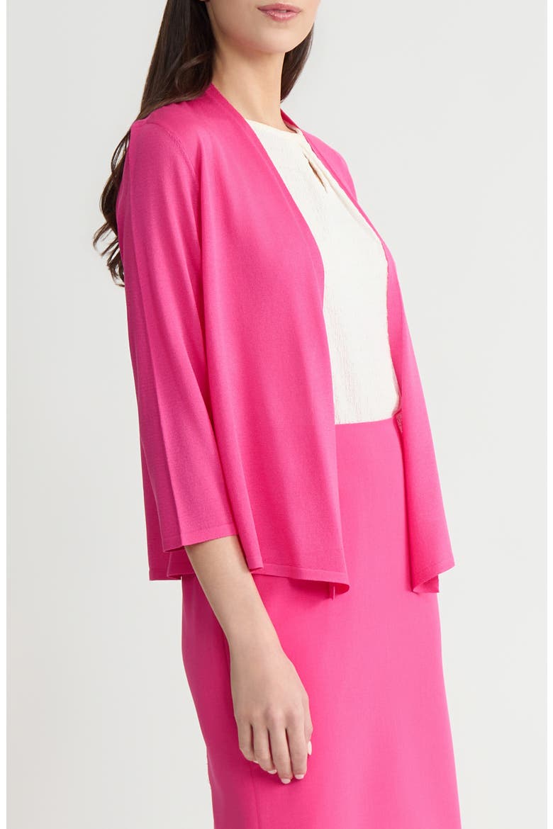 Self Edge Open Front Cardigan, Alternate, color, PINK PERFECTION