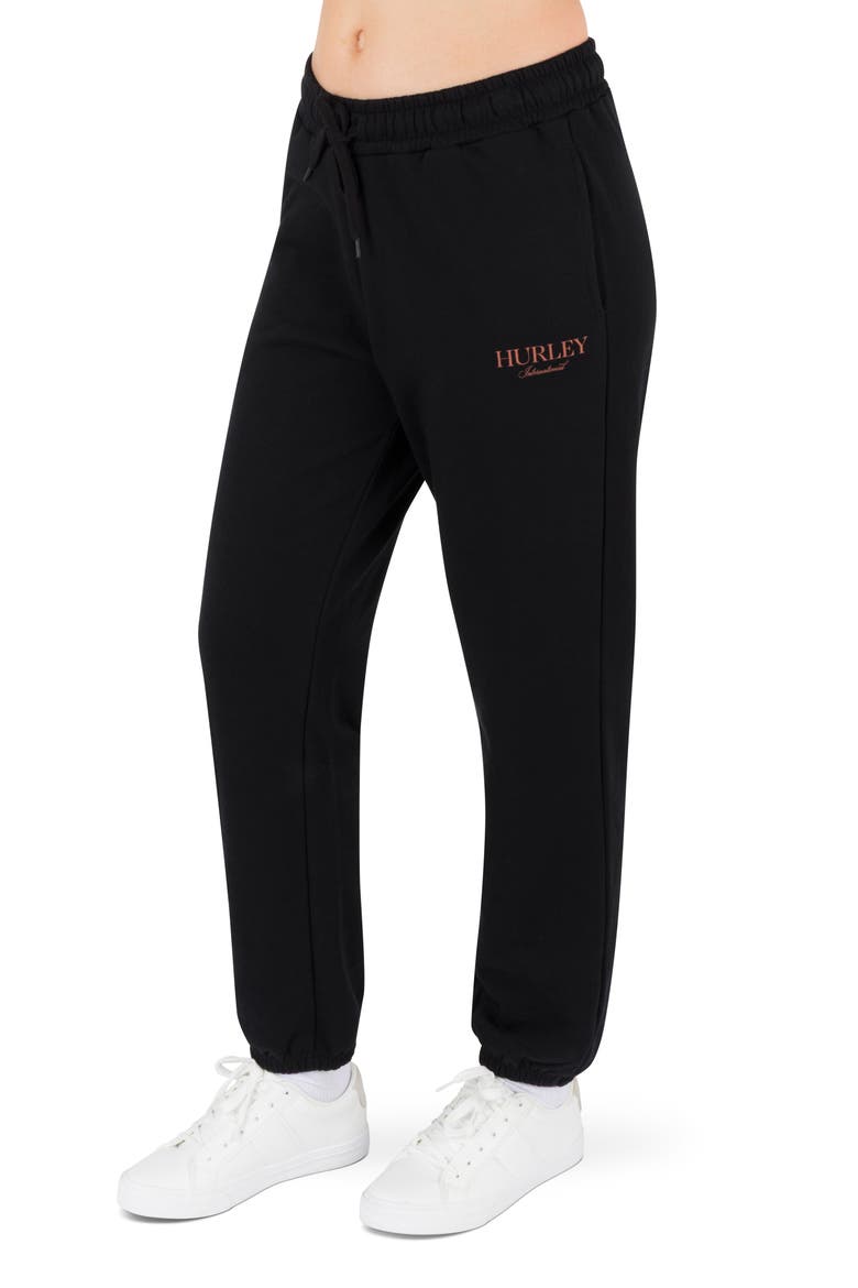 Nostalgic Sweatpants, Alternate, color, BLACK