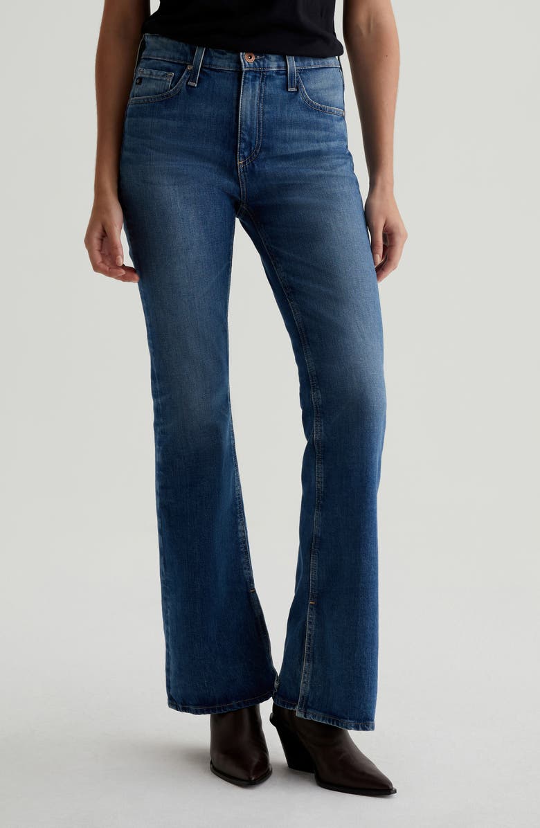 AG Farrah Split Hem Mid Rise Bootcut Jeans, Main, color, 