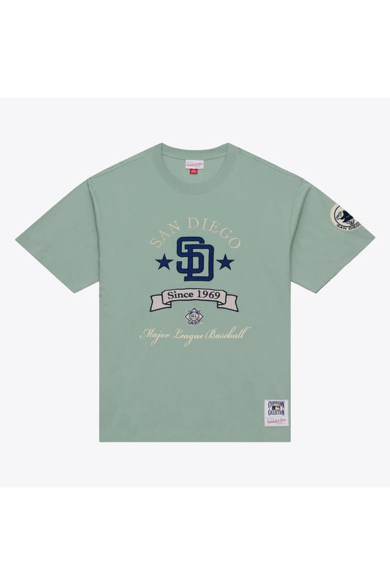Men's Mitchell & Ness Green San Diego Padres Yacht Rock T-Shirt, Main, color, Green
