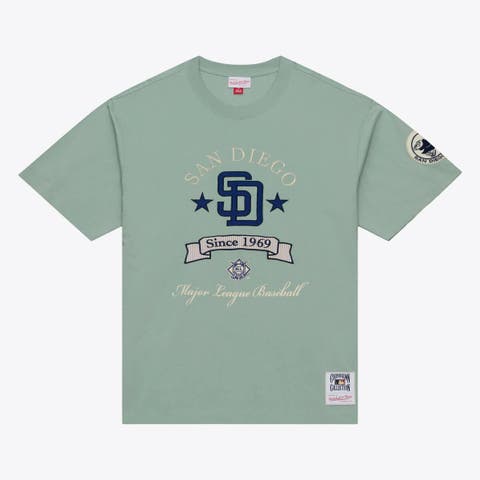 Men's Mitchell & Ness Green San Diego Padres Yacht Rock T-Shirt