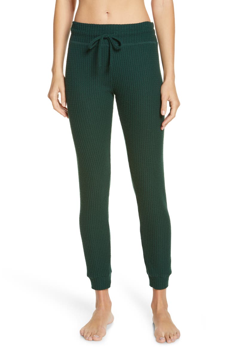 Living Easy Thermal Knit Sweatpants, Main, color, FOREST GREEN