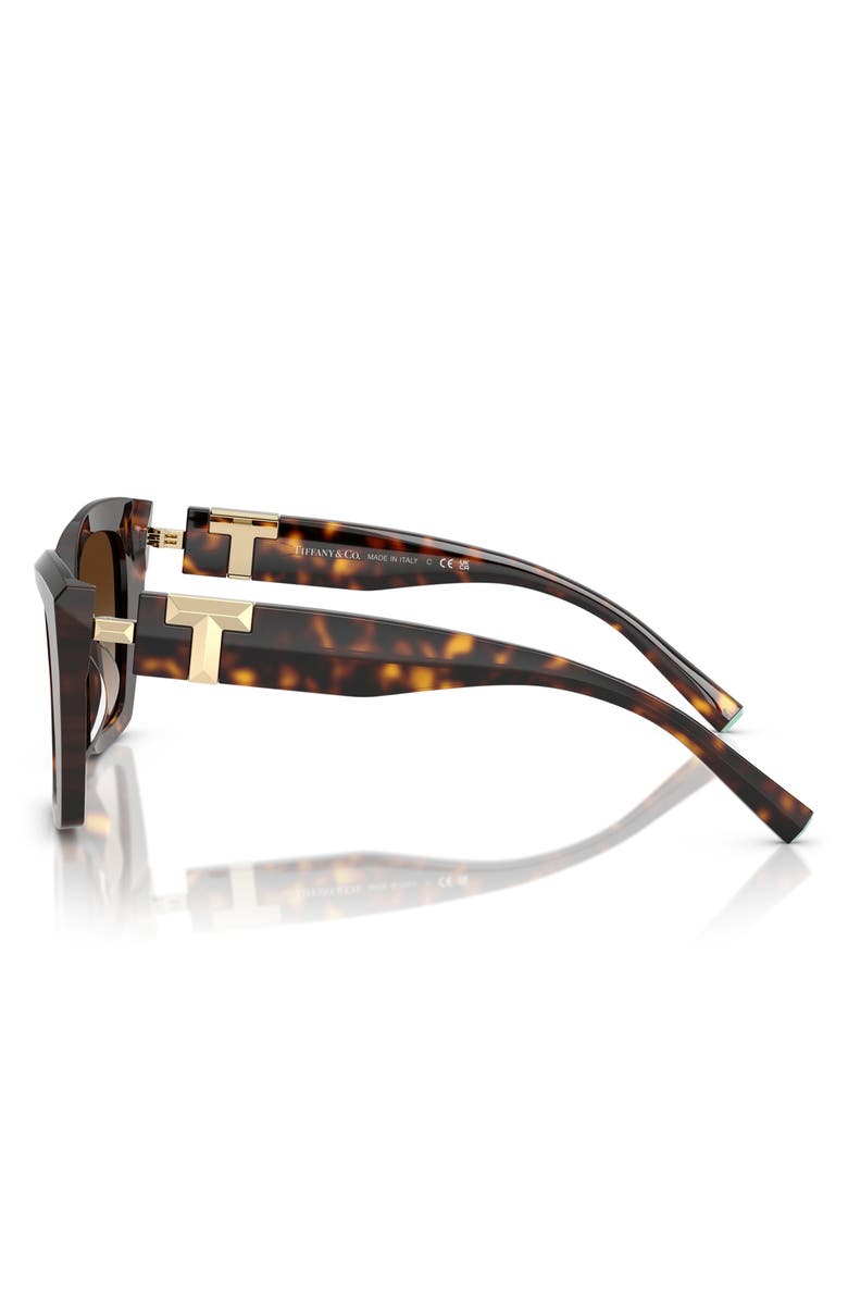 Tiffany & Co. 52mm Gradient Square Sunglasses, Alternate, color, Havana / Brown Gradient