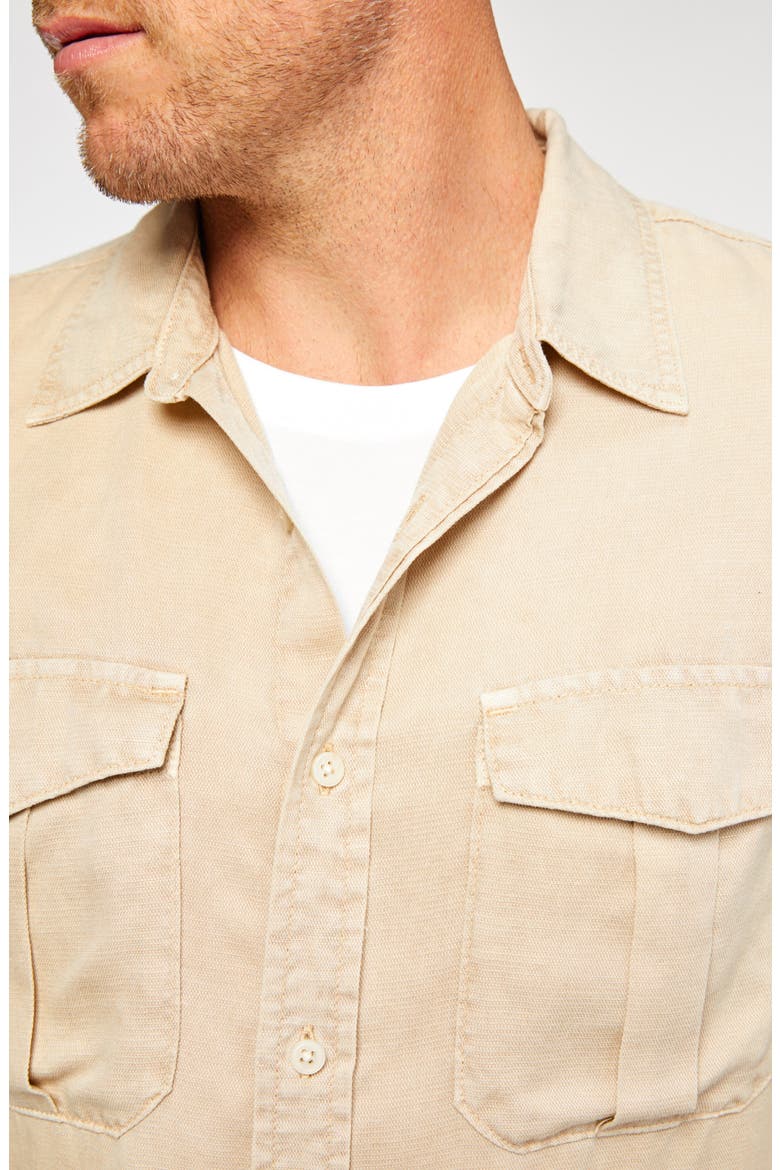 Military Button-Up Shirt, Alternate, color, TAN