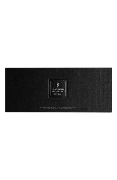 Saint Laurent Yves  Candle Accessory Set In Black