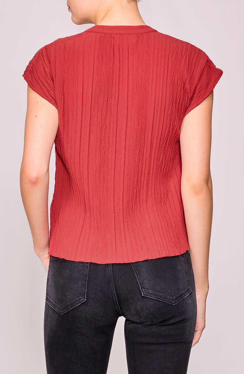 MELLODAY Twist Pleat Top, Alternate, color, Brick Red