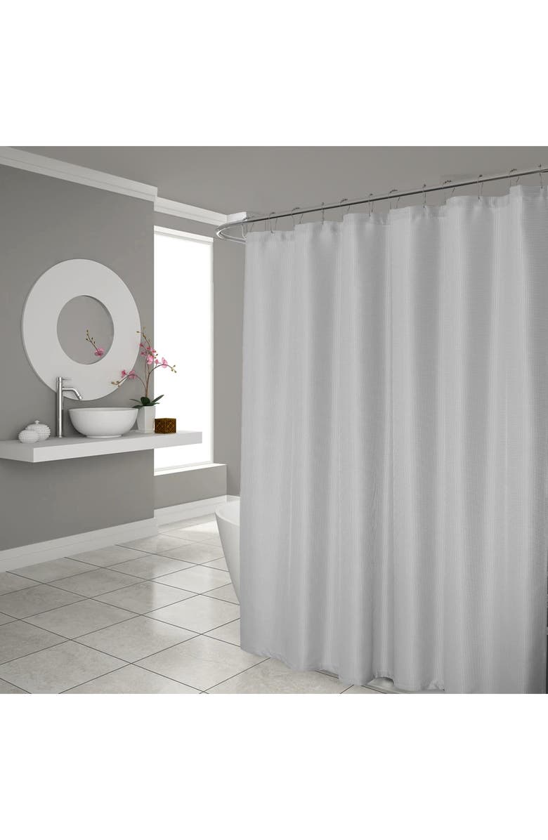 DAINTY HOME Hotel Collection Waffle Shower Curtain, Main, color, 