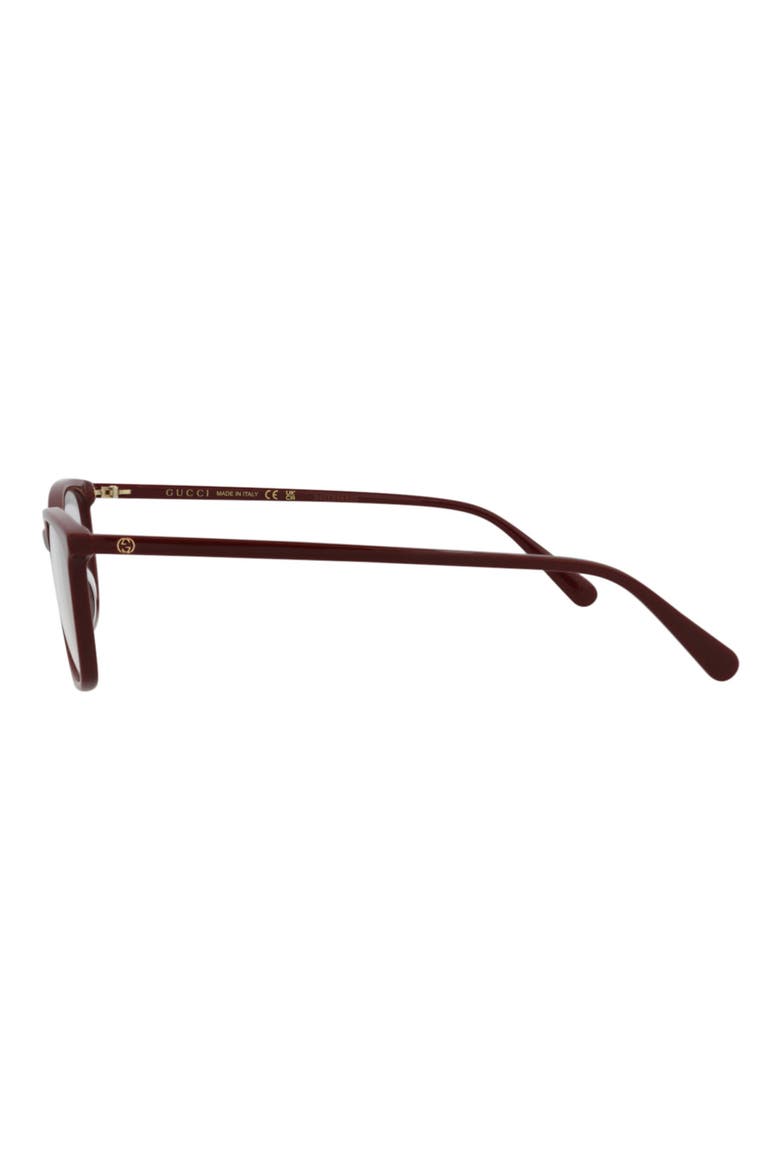 53mm Cat Eye Optical Glasses, Alternate, color, BURGUNDY BURGUNDY TRANSPARENT