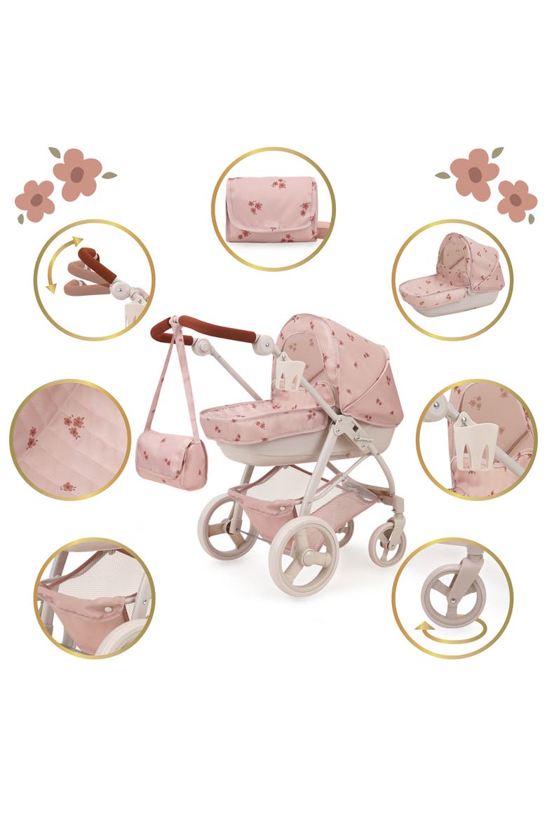 Ballet Flora Bella 2-In-1 Doll Pram Stroller, Alternate, color, Multicolored