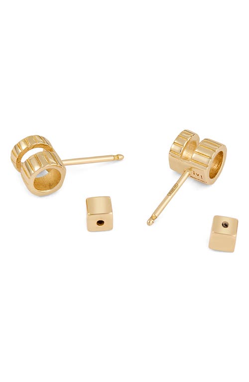 Ivi Los Angeles Slot Stud Earrings In Yellow Gold