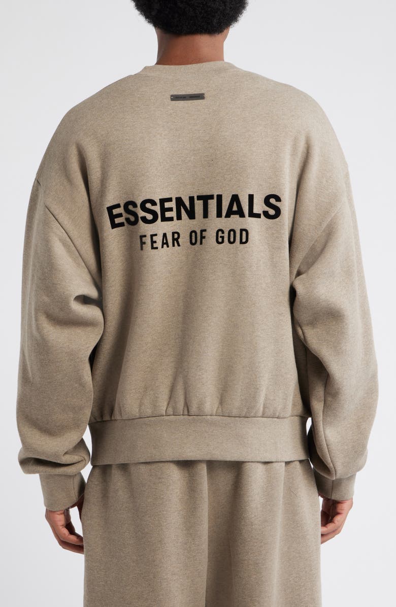 Fear of God Essentials Classic Crewneck Sweatshirt, Alternate, color, Homestead Heather