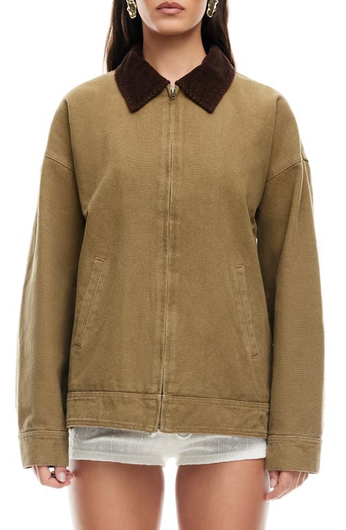 Shop Lioness Workwear Water Repellent Cotton Jacket In Chestnut