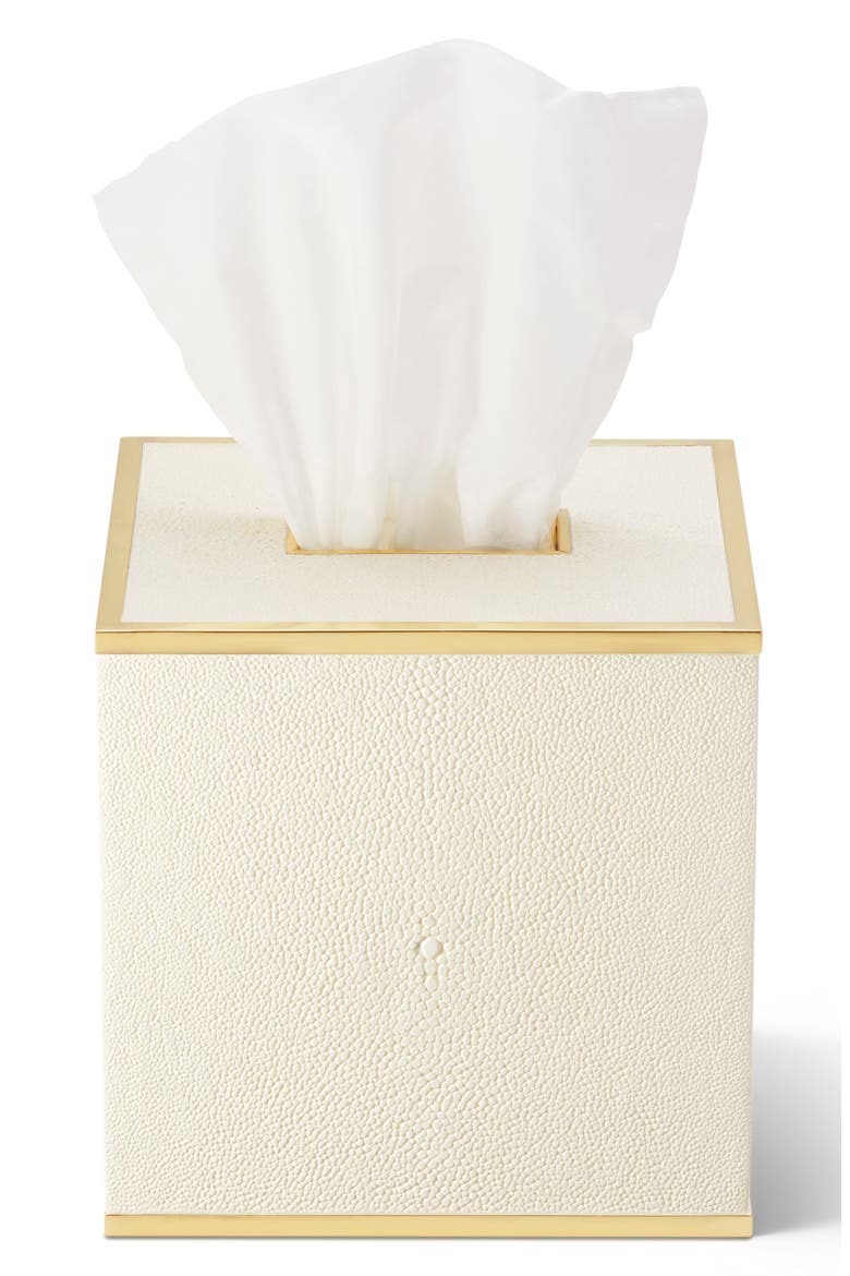 Shagreen Tissue Box, Alternate, color, CREAM