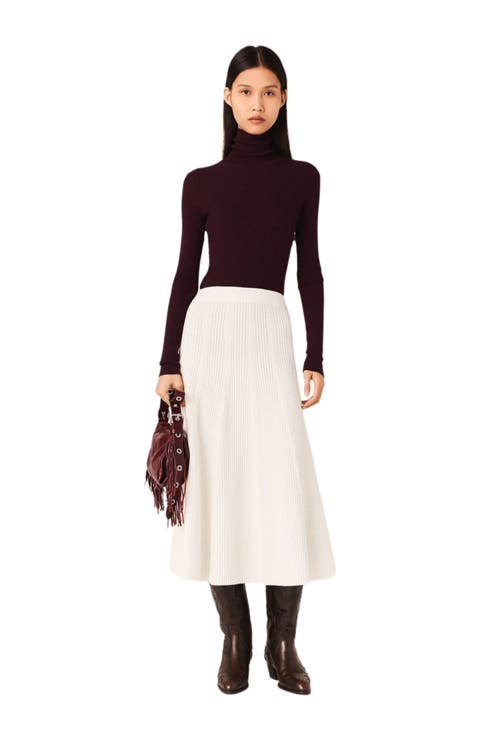 Long knit skirt