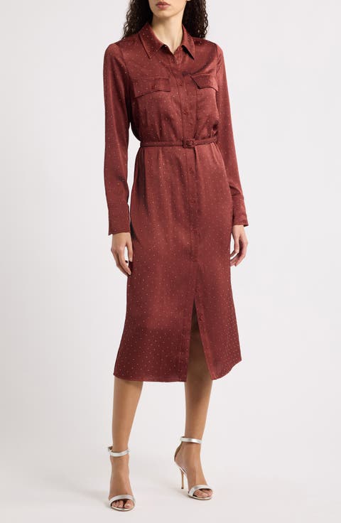 Estella Rhinestone Shirtdress
