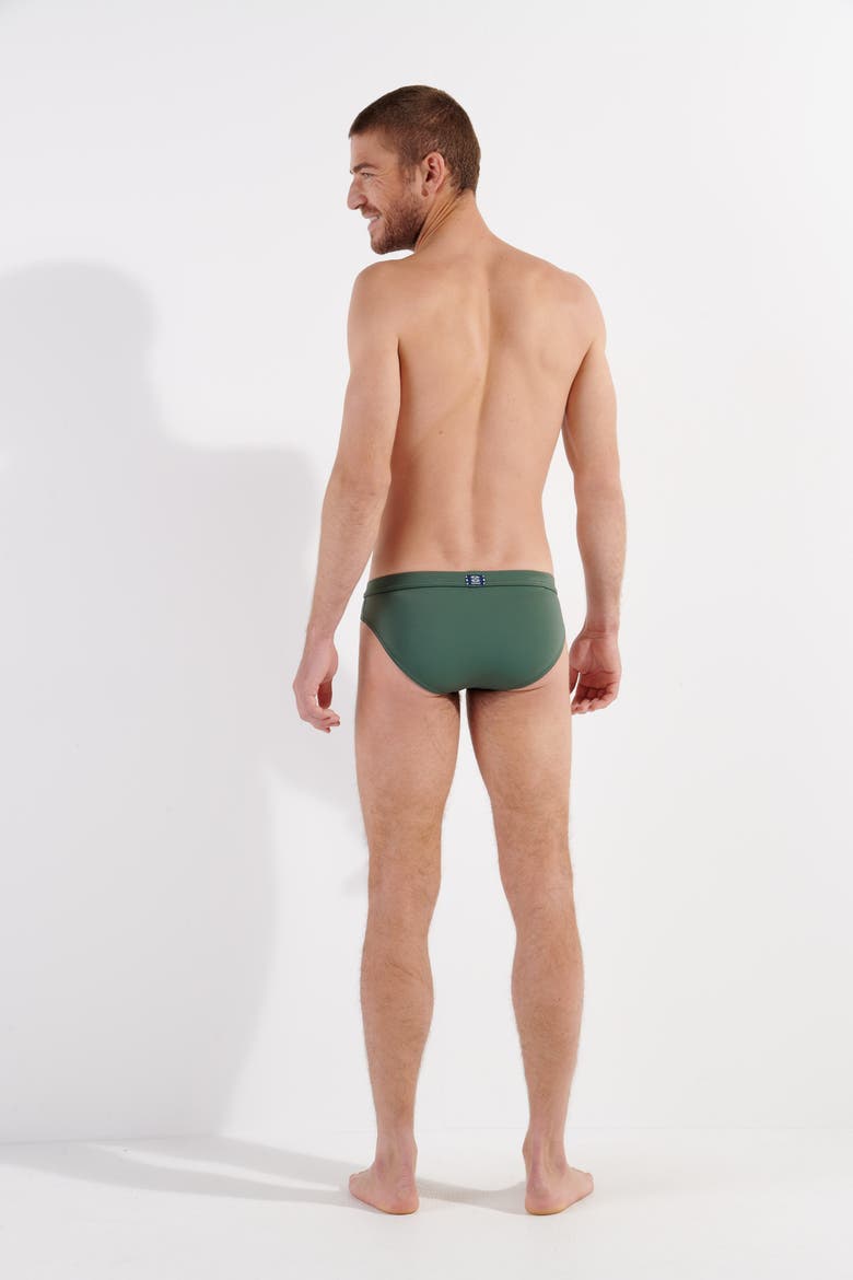 Nautical Cup Swim Mini Brief, Alternate, color, Khaki Green