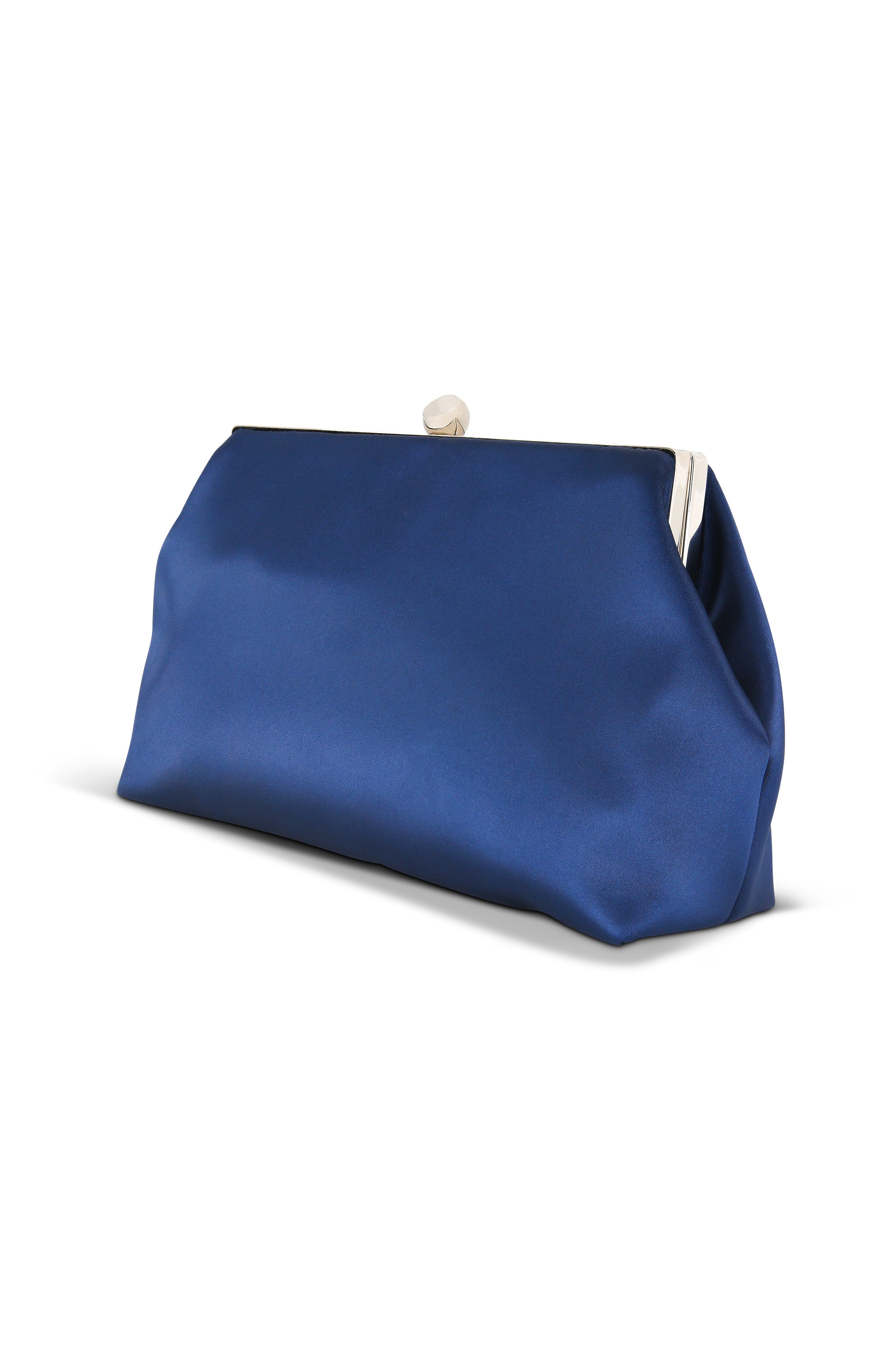Camilla Classic Satin Pouch, Alternate, color, Navy