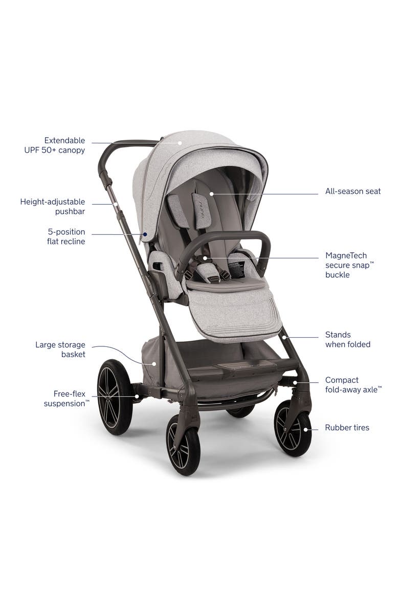Nuna PIPA urbn<sup>™</sup> infant car seat & MIXX<sup>™</sup> next Stroller Travel System, Alternate, color, Sterling