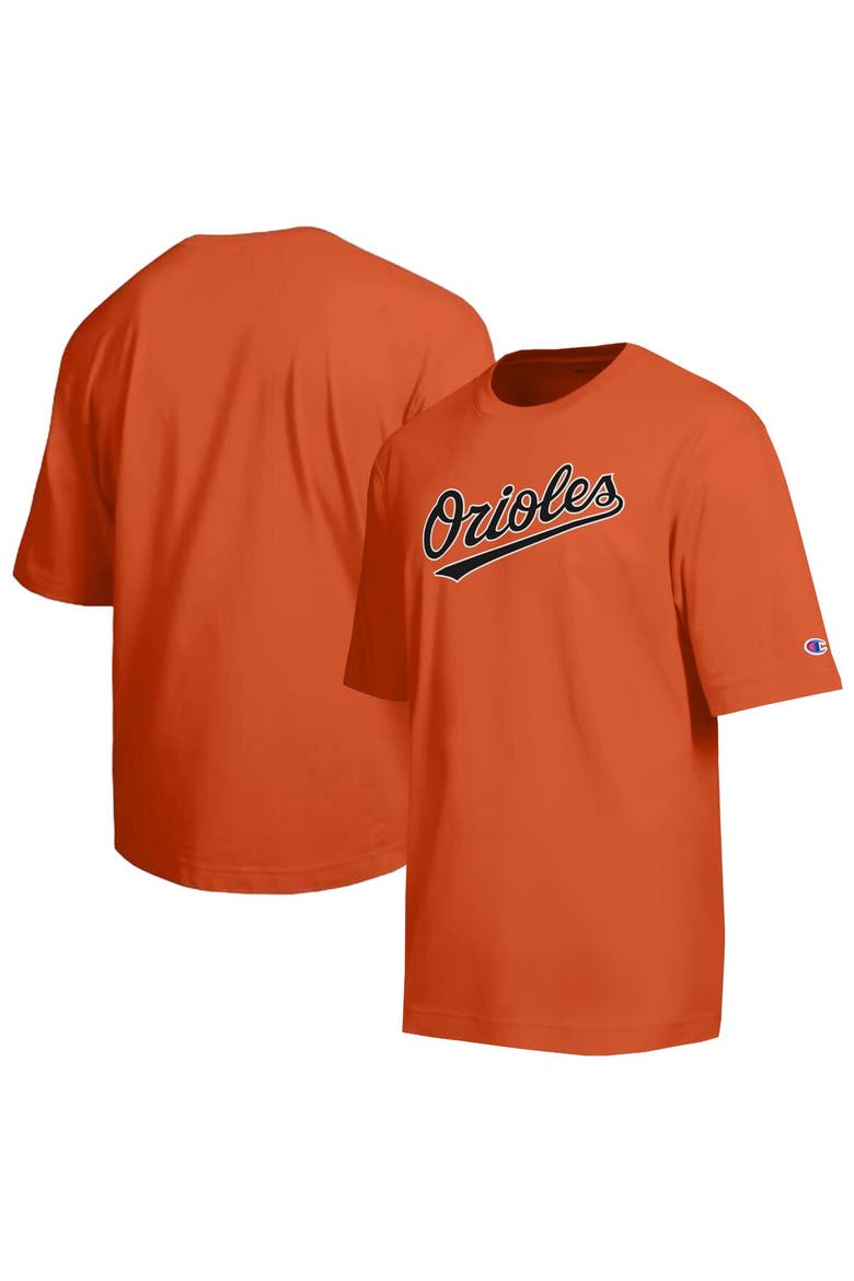 Men's Champion Orange Baltimore Orioles All Star Chenille Wordmark T-Shirt, Main, color, Orange