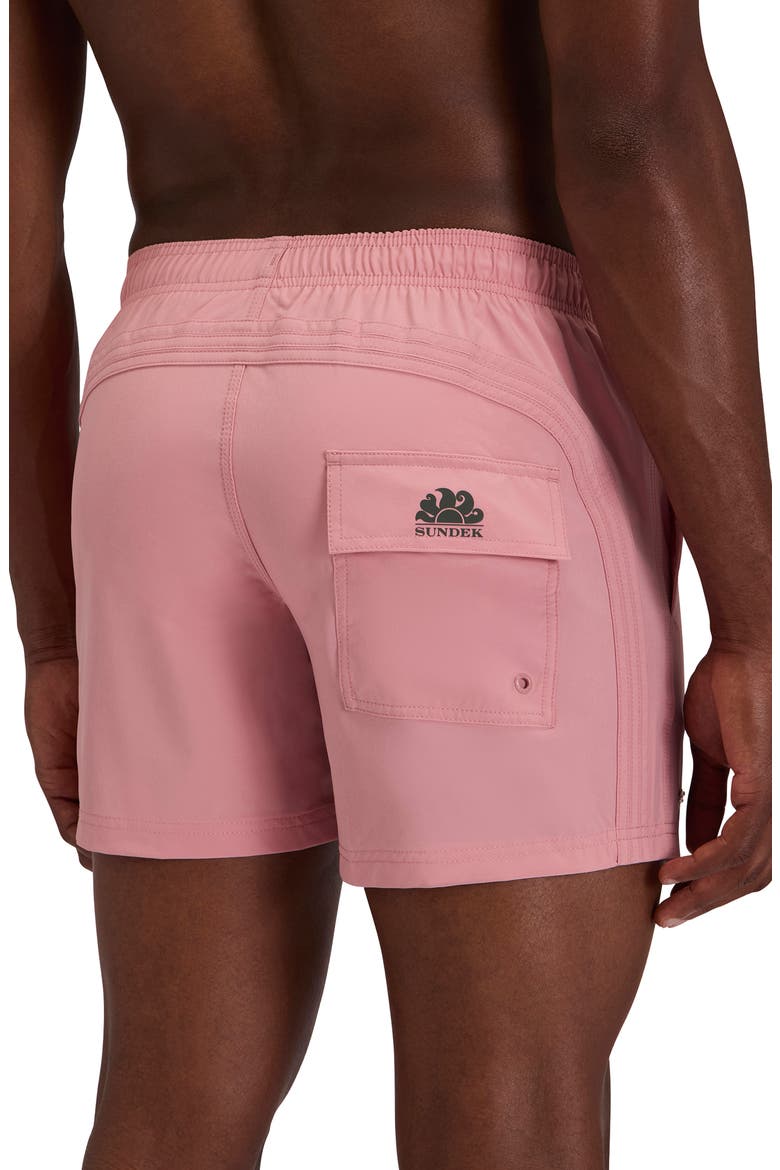Solid Swim Trunks, Alternate, color, ROSE PETAL
