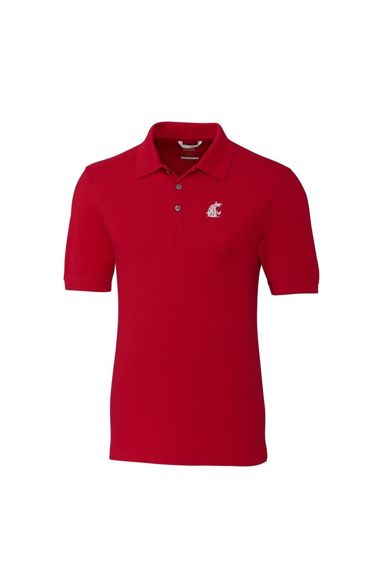 Cutter & Buck Men's Cutter & Buck Crimson Washington State Cougars Collegiate Big & Tall Advantage DryTec Polo, Main, color, 