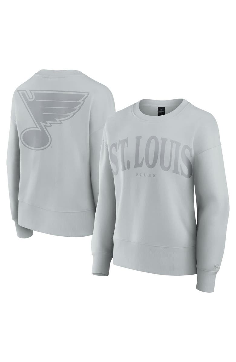 FANATICS Women's Fanatics Gray St. Louis Blues Elements Flow Pullover Sweatshirt, Alternate, color, Gray