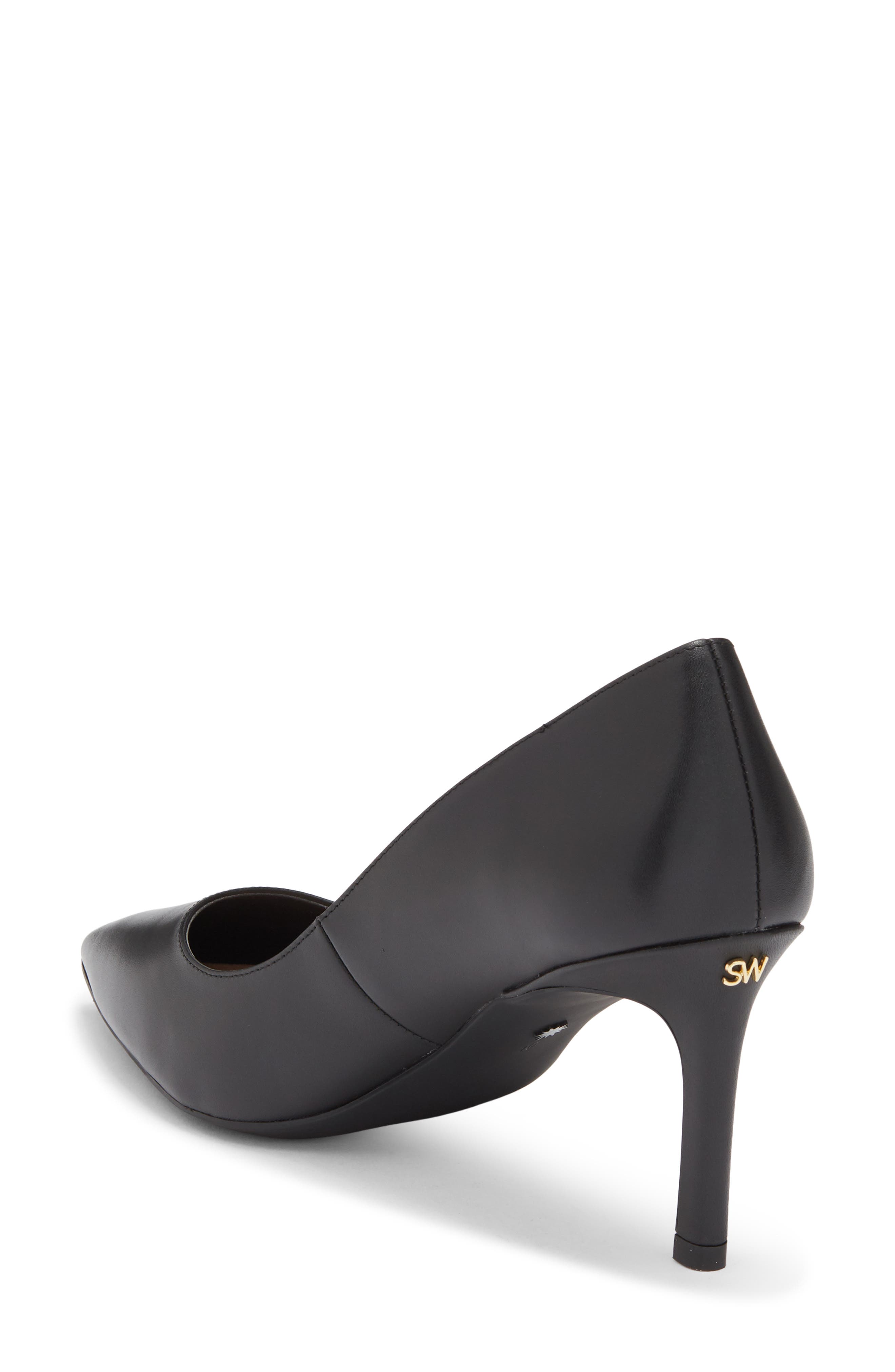 Stuart Weitzman Dancer Pointed Toe Pump, Alternate, color, Black