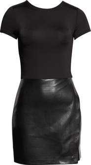 Alice + Olivia Sabine Mixed Media Minidress