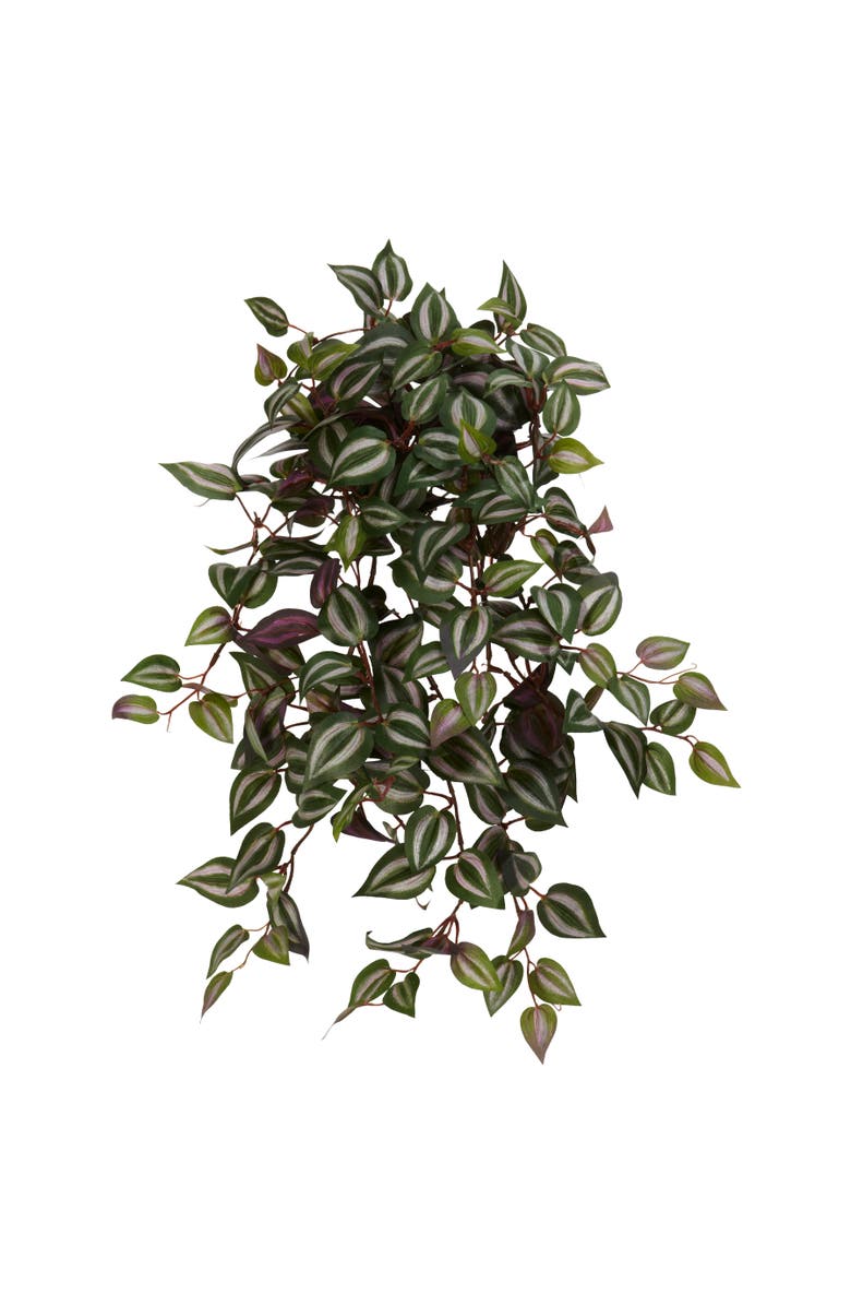 NEARLY NATURAL 23-in Wandering Jew Hanging Artificial Plant, Main, color, Green