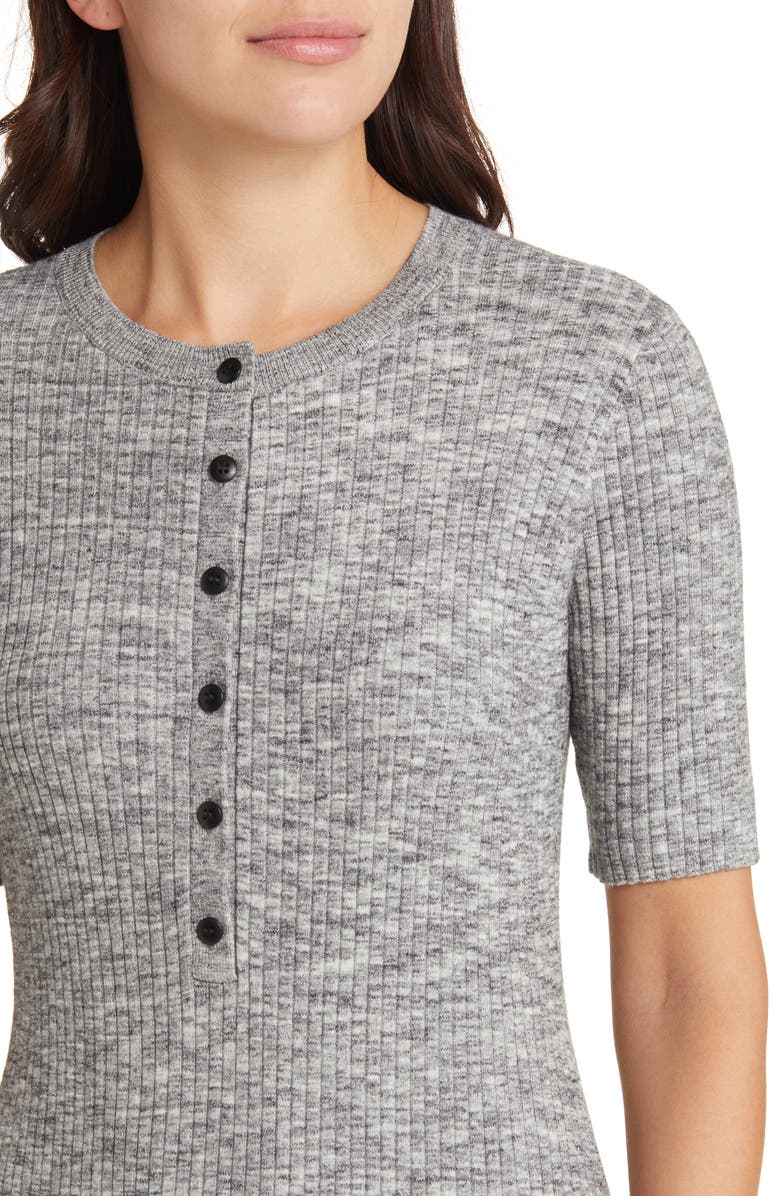 Treasure & Bond Rib Henley Midi Dress, Alternate, color, 