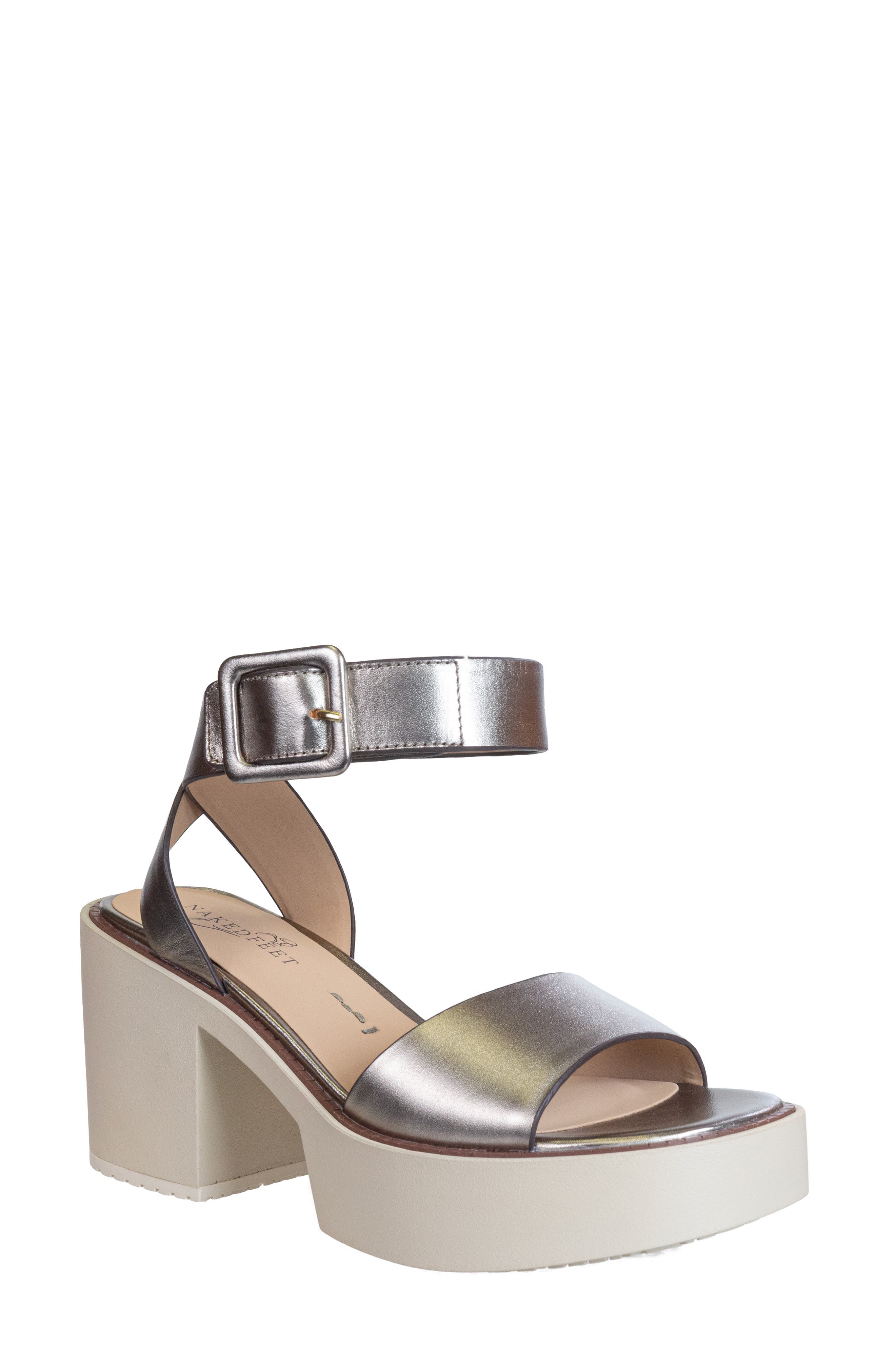 Naked Feet Iconoclast Ankle Strap Platform Sandal, Main, color, 