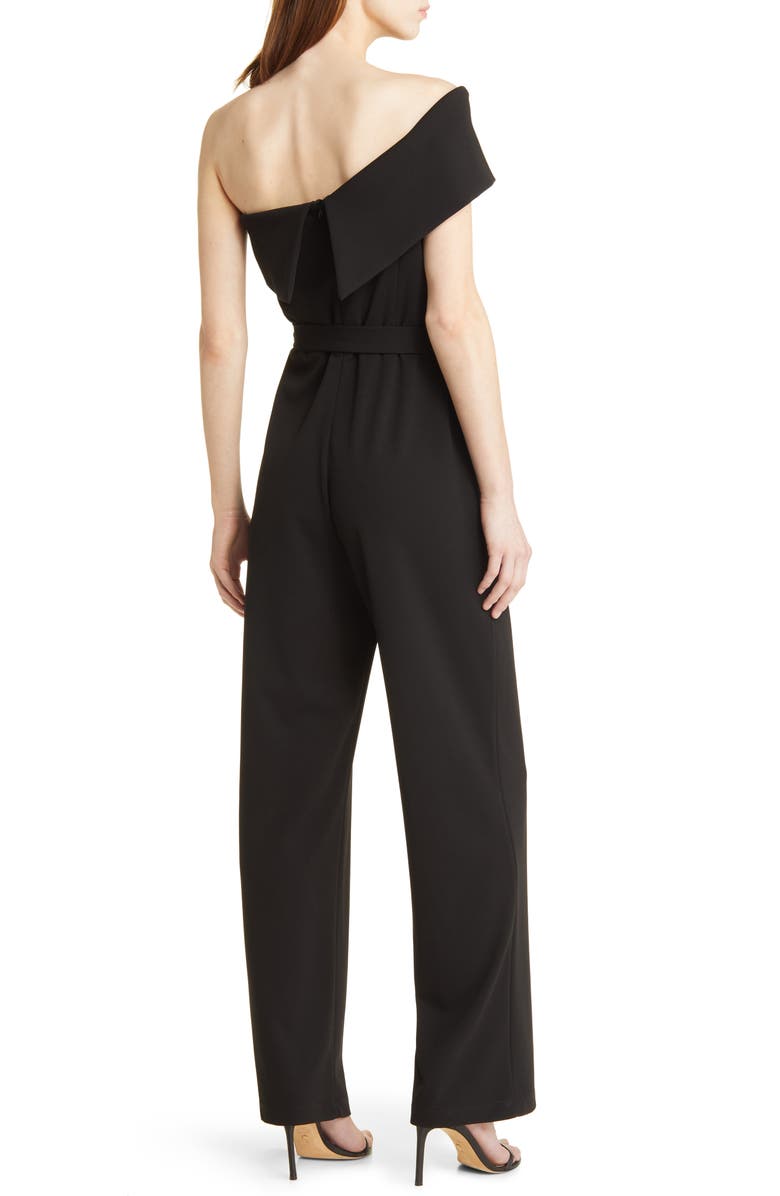 Marina One-Shoulder Belted Jumpsuit, Alternate, color,