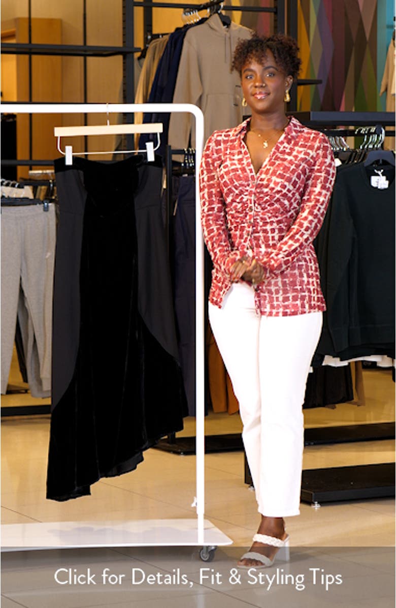 Du Paradis Geneva Mixed Media Strapless Asymmetric Midi Dress