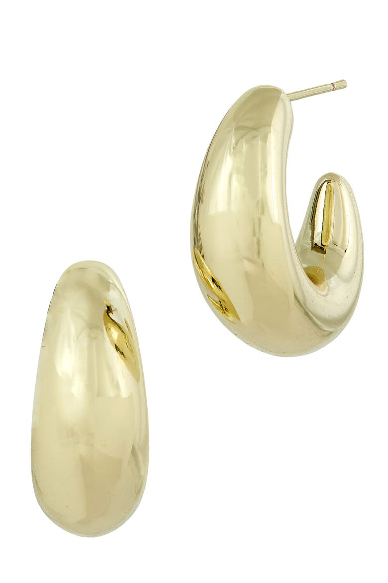 Electroform Puffy Hoop Earrings, Main, color, GOLD