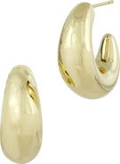 SAVVY CIE JEWELS Electroform Puffy Hoop Earrings