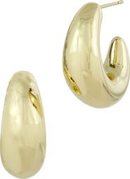 SAVVY CIE JEWELS Electroform Puffy Hoop Earrings